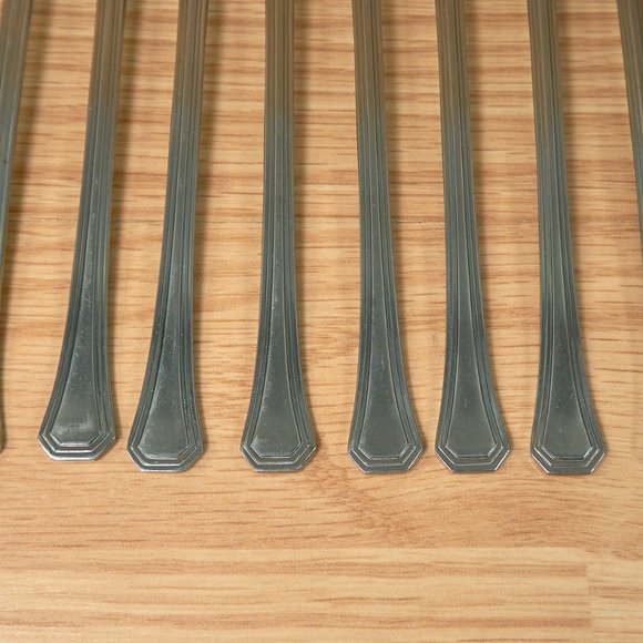 Vintage Excel of Japanese Stainless Steel Pastry Forks, Set of 8, Made in Japan - Picture 4 of 8